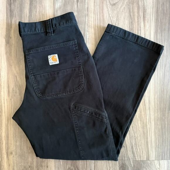 Carhartt Relaxed Fit Canvas Rugged Wear Pants Men's Size 30x28 Black 102291-001 - Picture 1 of 7